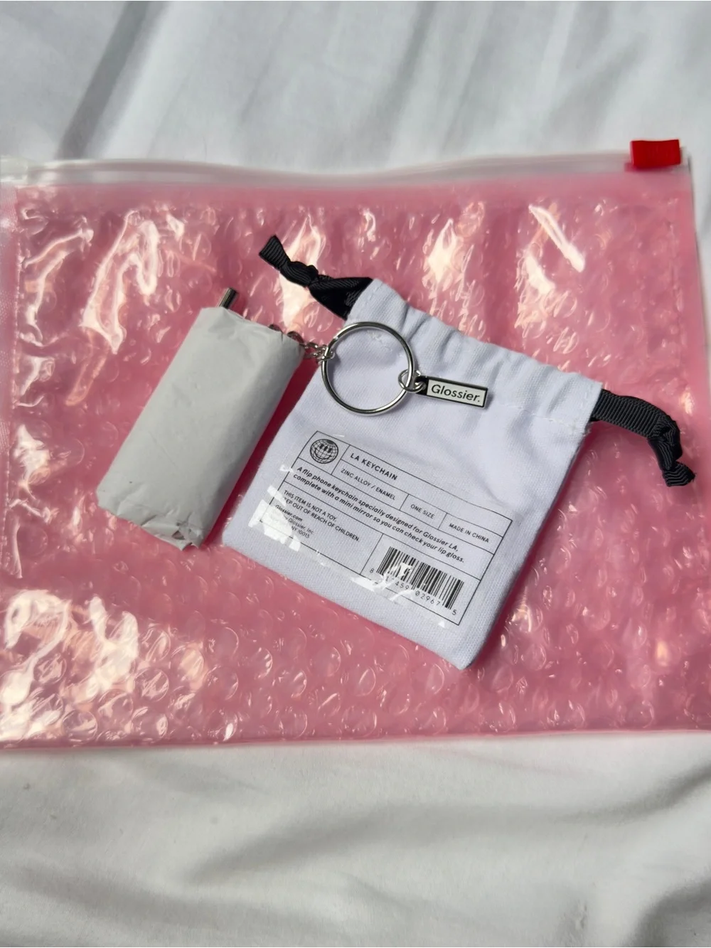 Glossier LA Keychain Mini Flip Phone Mirror